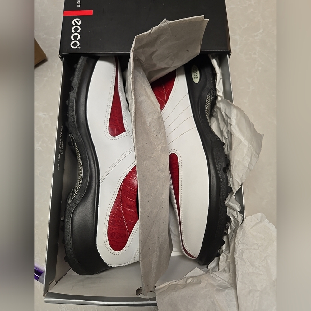 Ecco Receptor womens golf shoes EU 42  / US 11 Red and White NEW in box - Picture 10 of 10